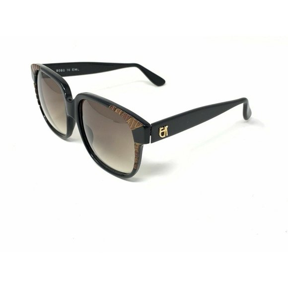 VINTAGE EK EMMANUELLE KHANH 8080 16  EML Snakeskin Pieces Black Frame Scratched main image 11